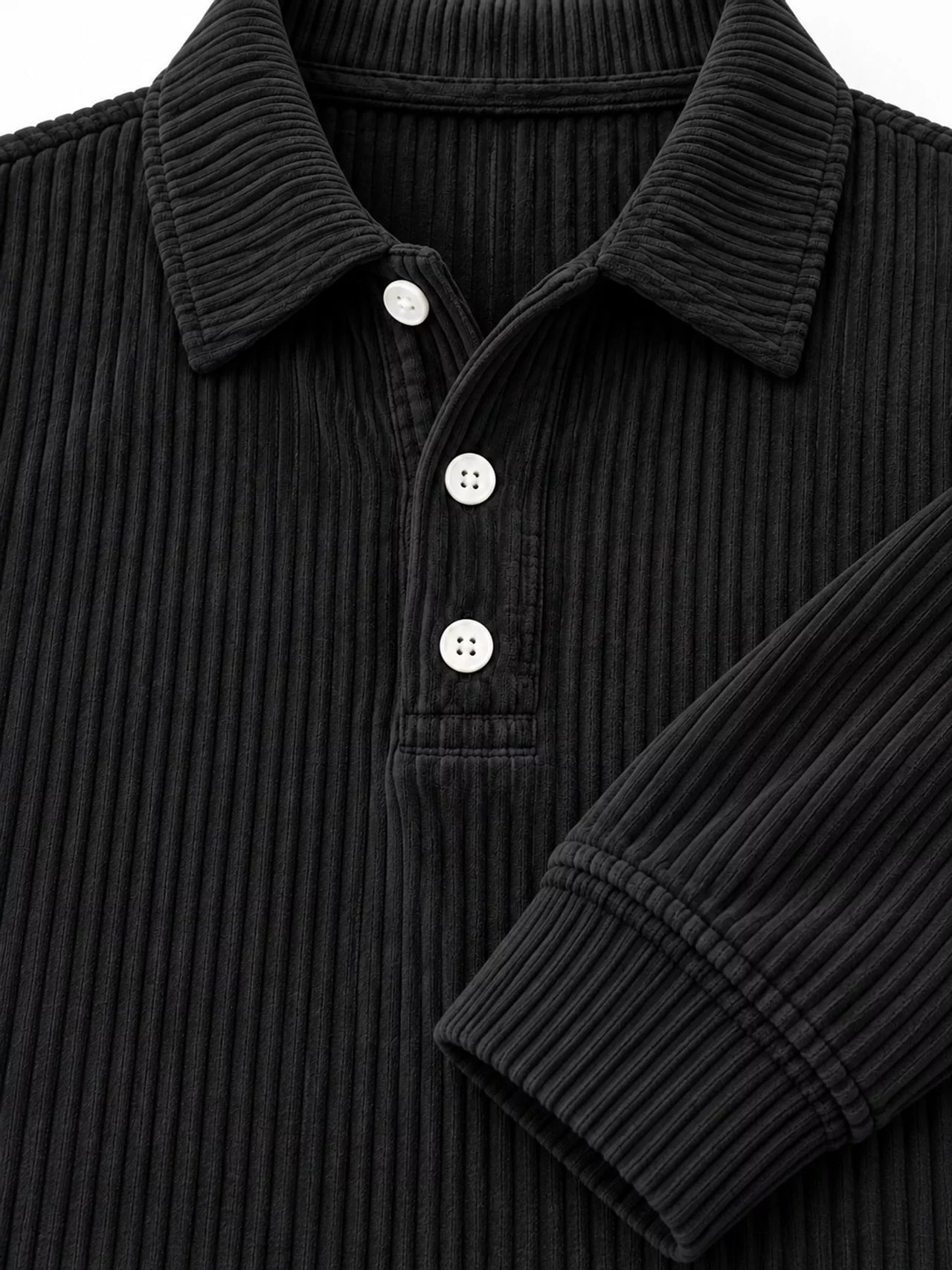 DrapeOra men's plus size long sleeve corduroy polo shirt – long sleeve fit (2)