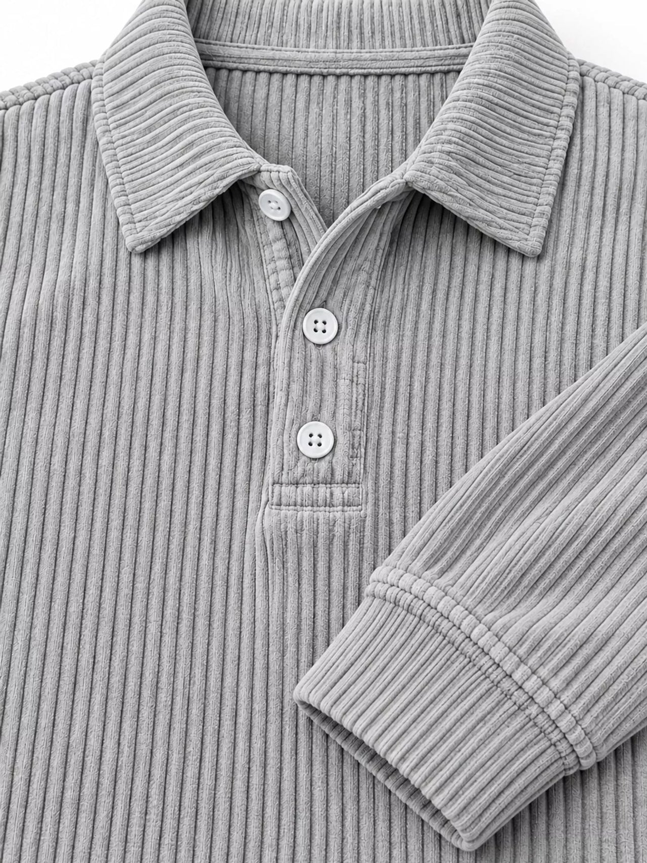 DrapeOra men's plus size long sleeve corduroy polo shirt – long sleeve fit (3)