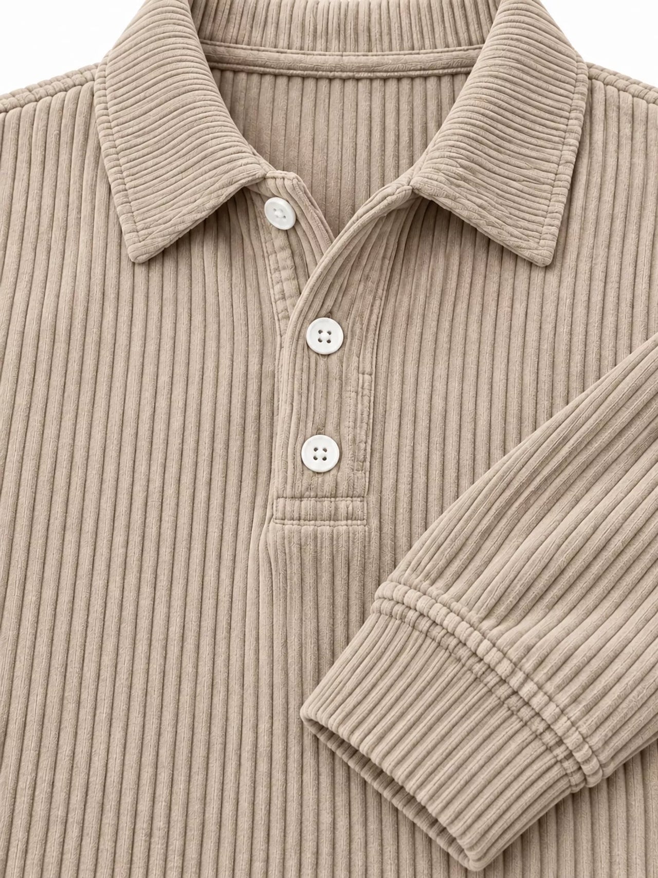 DrapeOra men's plus size long sleeve corduroy polo shirt – long sleeve fit (4)