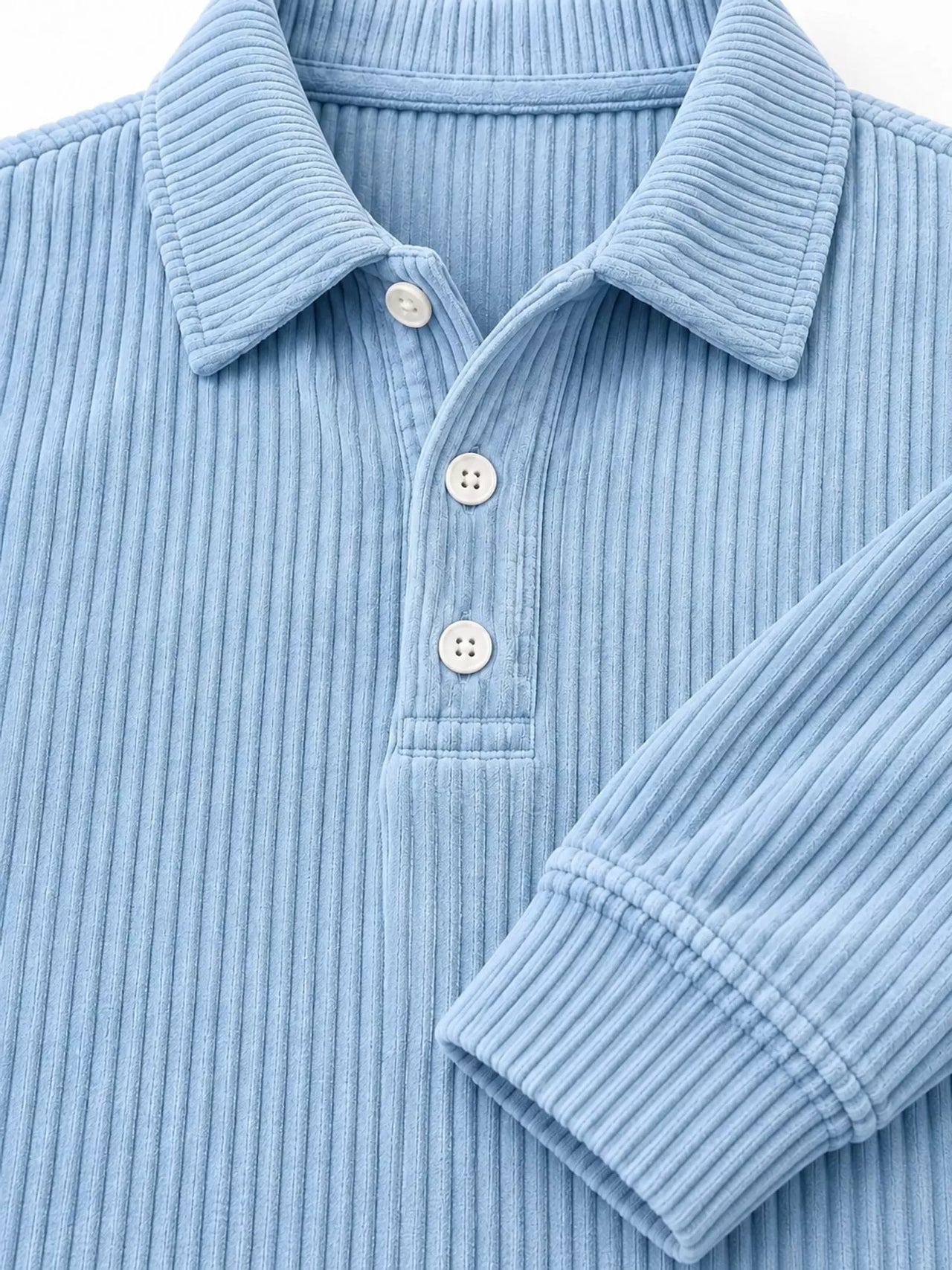DrapeOra men's plus size long sleeve corduroy polo shirt – long sleeve fit (5)